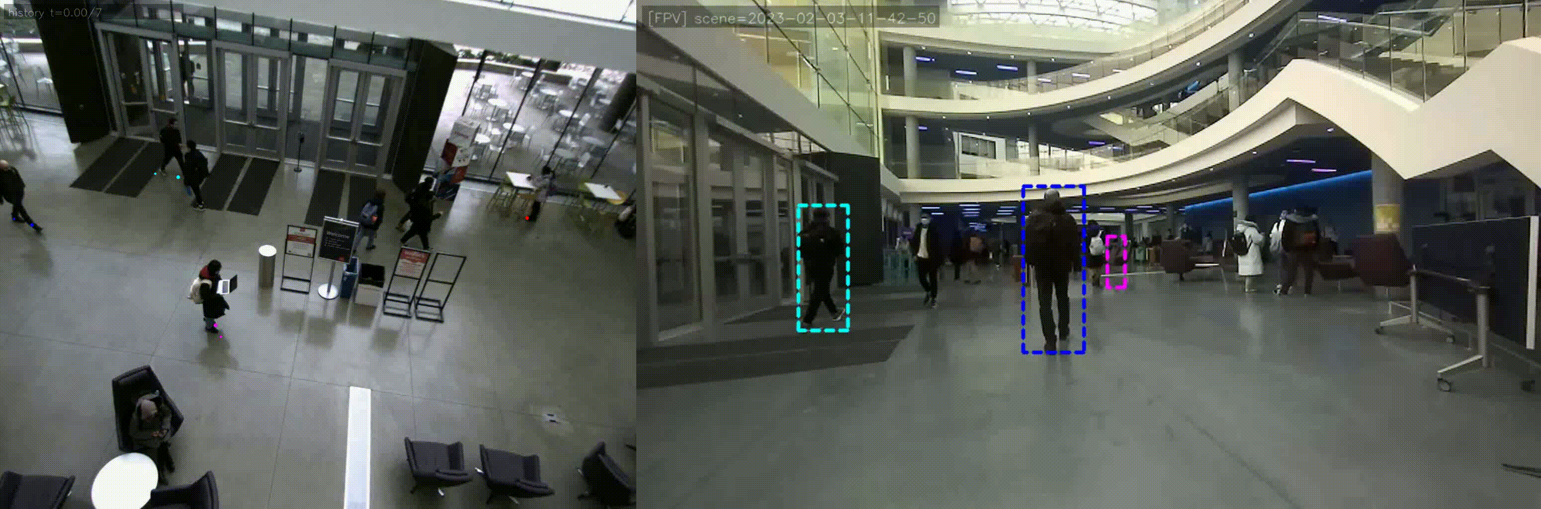 EgoTraj-Bench intuition: FPV noisy history vs BEV clean trajectory
